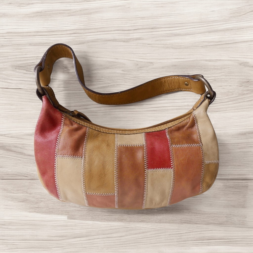 Tas Wanita FOSSIL Original Leather Patchwork Mini Handbag SL9563 Preloved