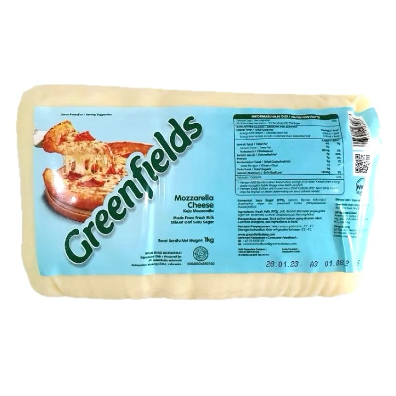 

Greenfields Keju Mozzarella Cheese 1kg