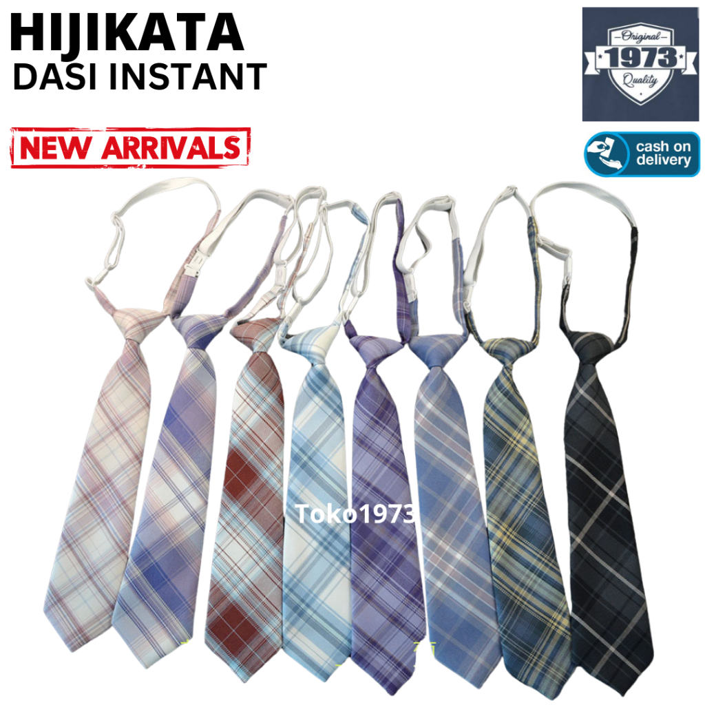 HIJIKATA TIE DASI INSTANT DASI SEIFUKU JK uniform school dasi pria dasi cosplay Japanese Korean Chin