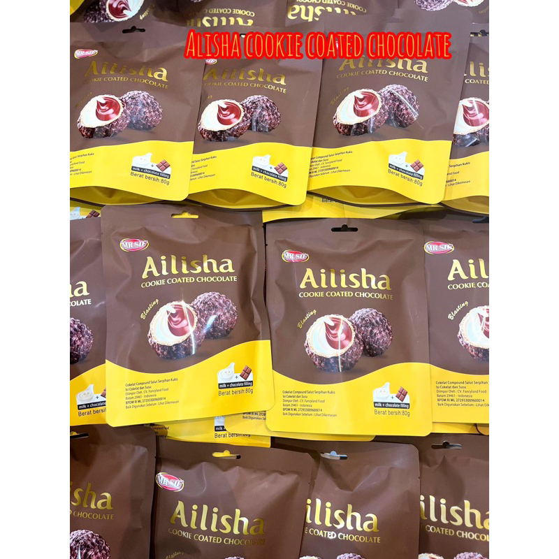 

Coklat Ailisha Cookie Coated Chocolate (Milk / Chocolate / Strawberry)