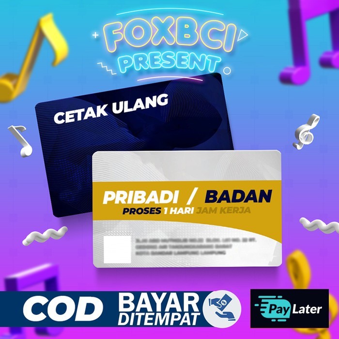 

Id Card NPWP Digital UV PRINT Tahan Lama