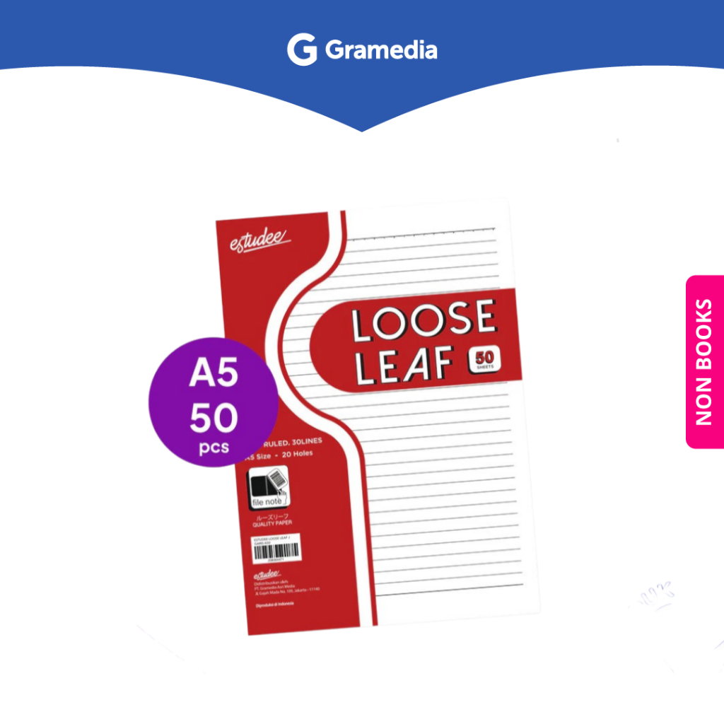 

Gramedia Depok - Estudee Loose Leaf J Garis A50