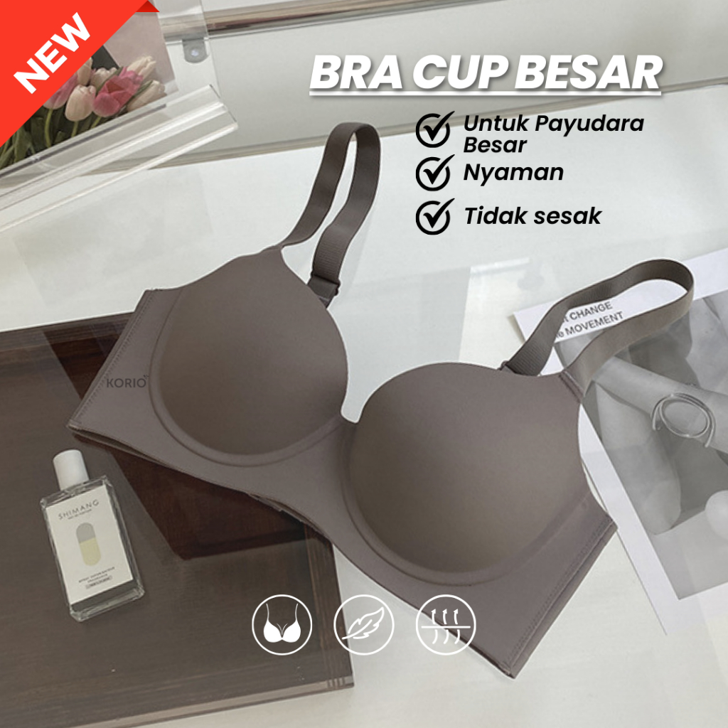 KORIO Comfy Bra Tanpa Kawat Push Up Bra Seamless Bra Big Size