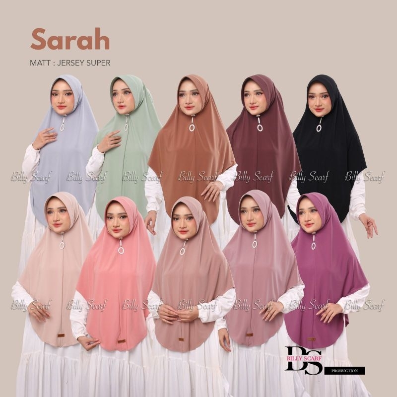 Sarah Original Billy Scarf Hijab Instan Size Jumbo Super Nyaman