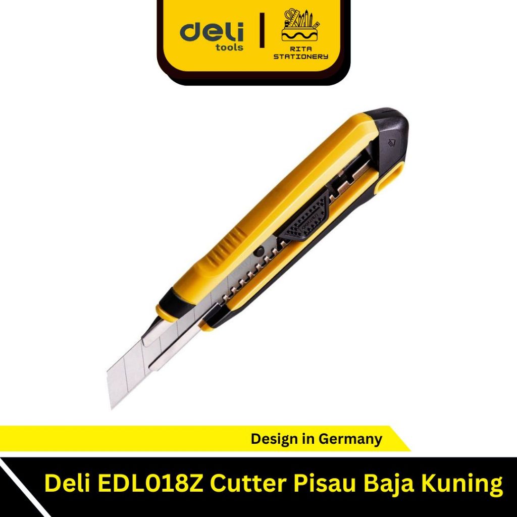 

Deli Pisau Tajam Utility Knife / Cutter Pisau SK4 Bahan ABS+TPE EDL018Z
