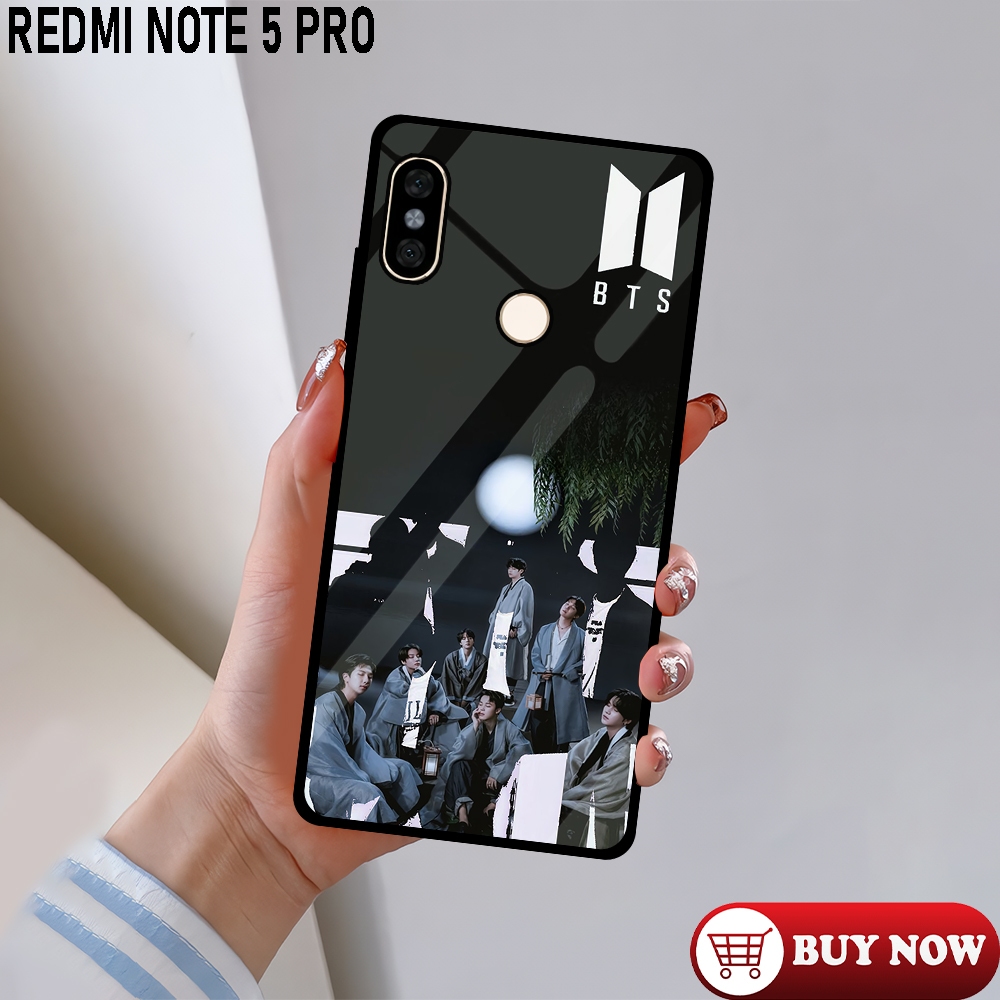 [KS03] Case Glossy XIAOMI REDMI NOTE 5 PRO  Casing Kilau Pic HD Motif BTS | Case Kekinian Murah Kual
