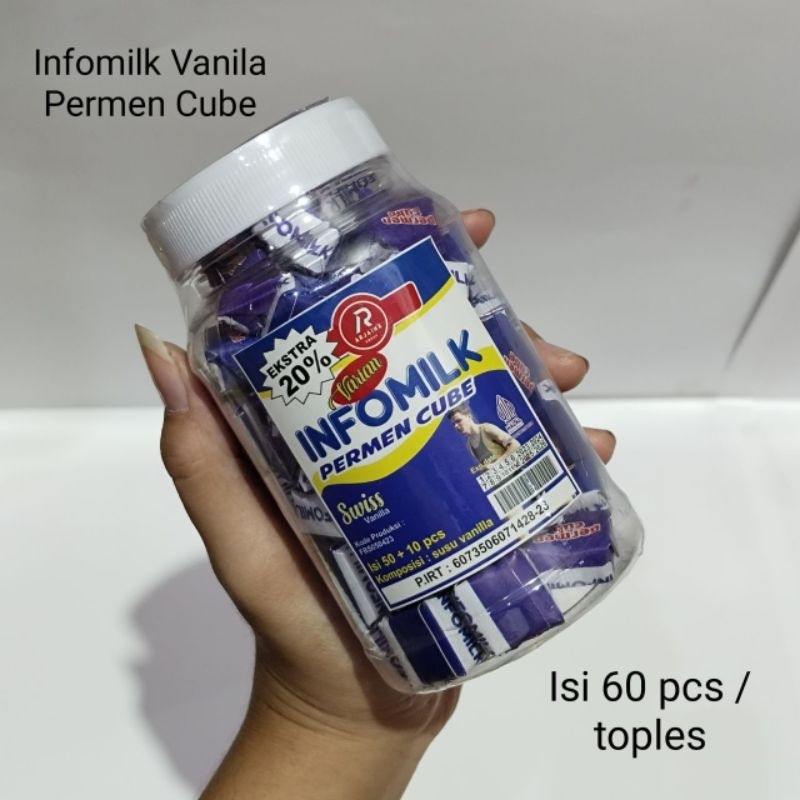 

PERMEN CANDY CUBE INFOMILK VANILLA ISI 60 PCS