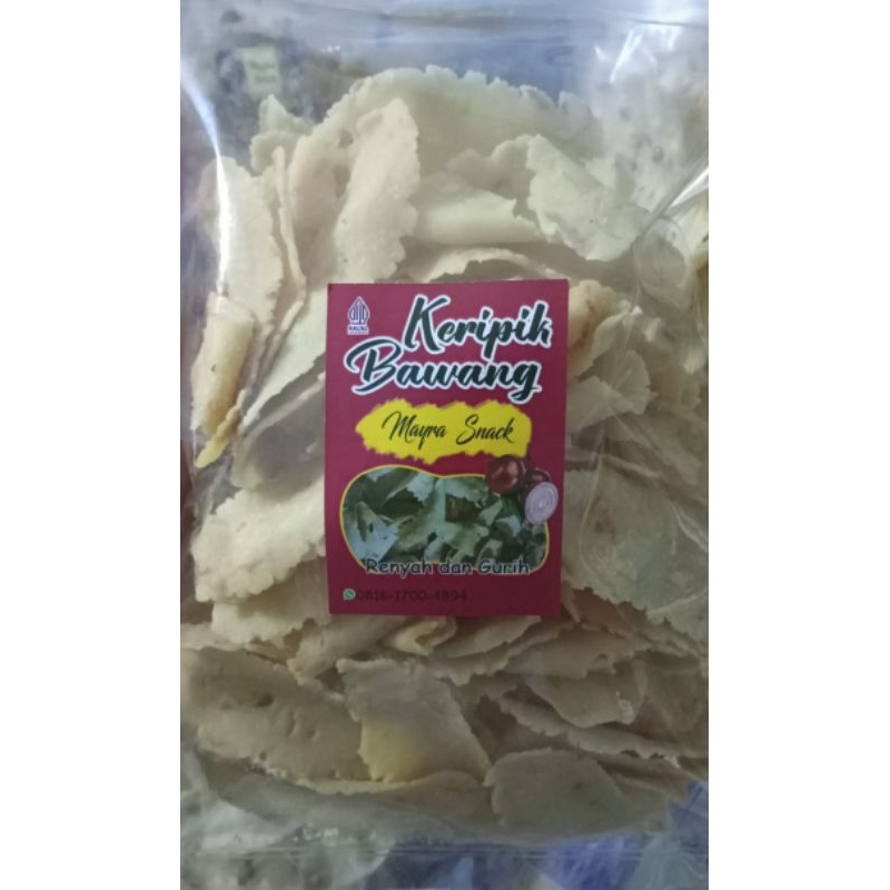 

Mayra snack . kripik bawang gurih renyah isi 1/2 kg