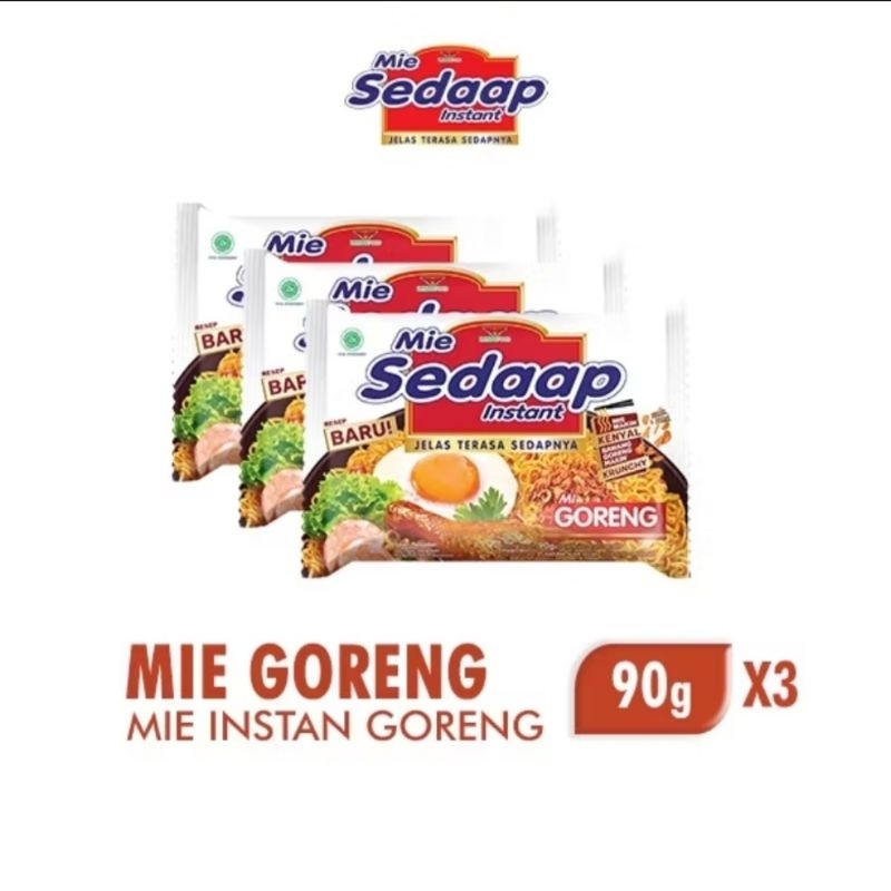 

Mie Goreng sedap 90g isi 3bungkus mie instan mie sedap goreng