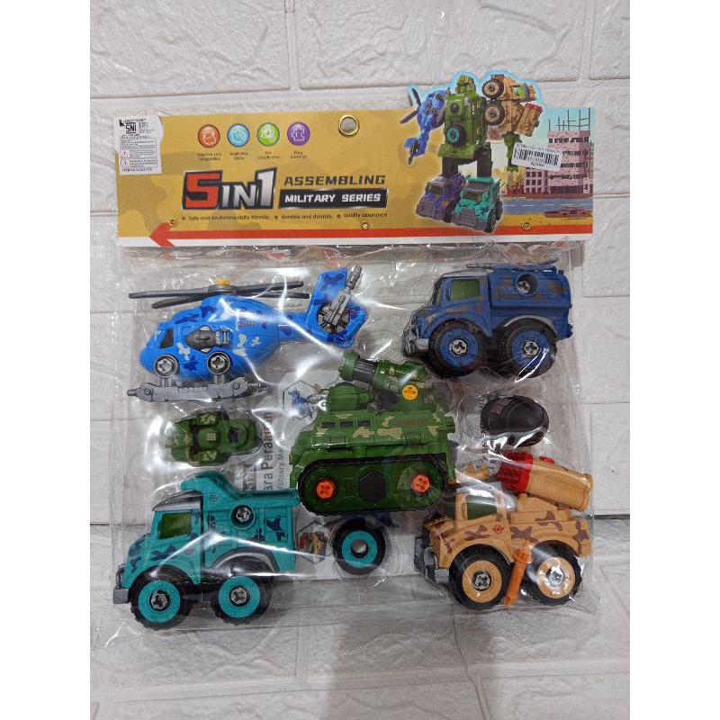 Mainan mobil jadi robot 5in1 / mainan mobil / mainan robot
