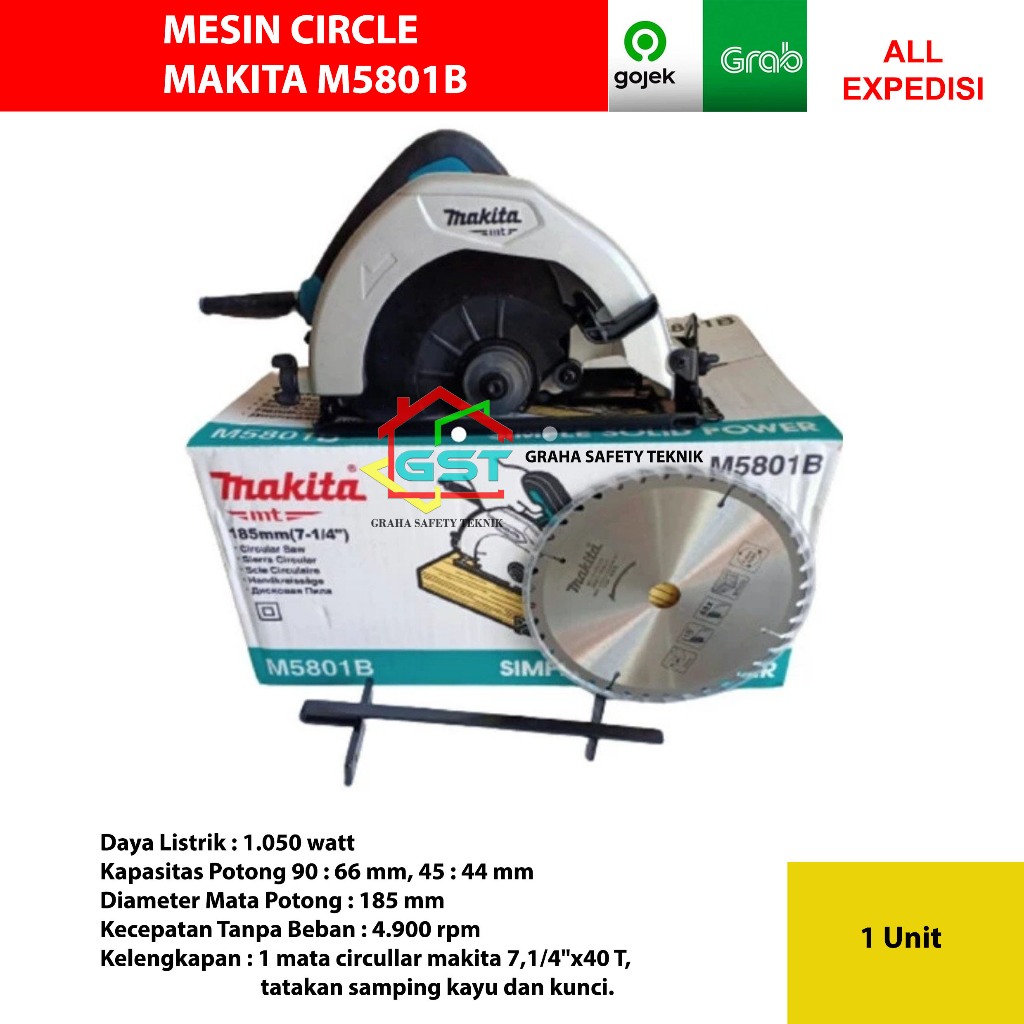 mesin circle MAKITA m5801b/circular saw