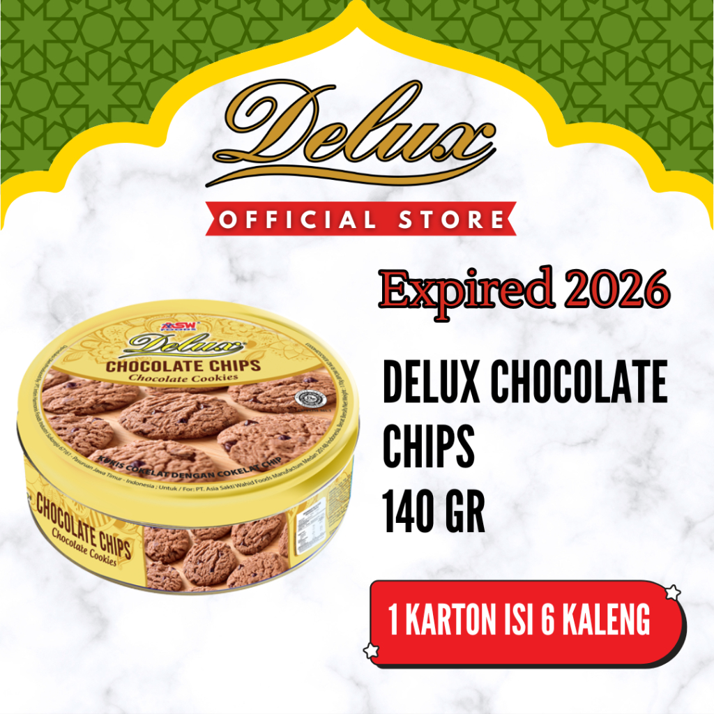 

Delux Chocochips 140 gr ( 6 Pcs ) - Karton