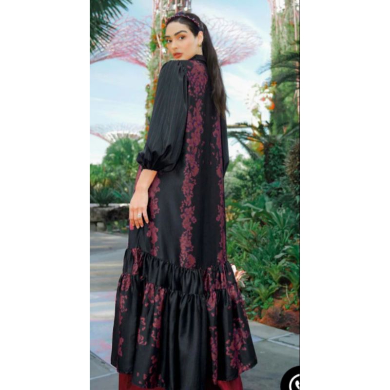Aquila Tiered Dress - Crimson