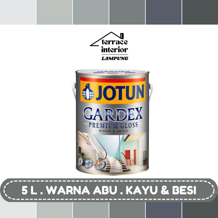 Cat Kayu & Besi Gardex Warna Hitam Premium Gloss Jotun 5 L