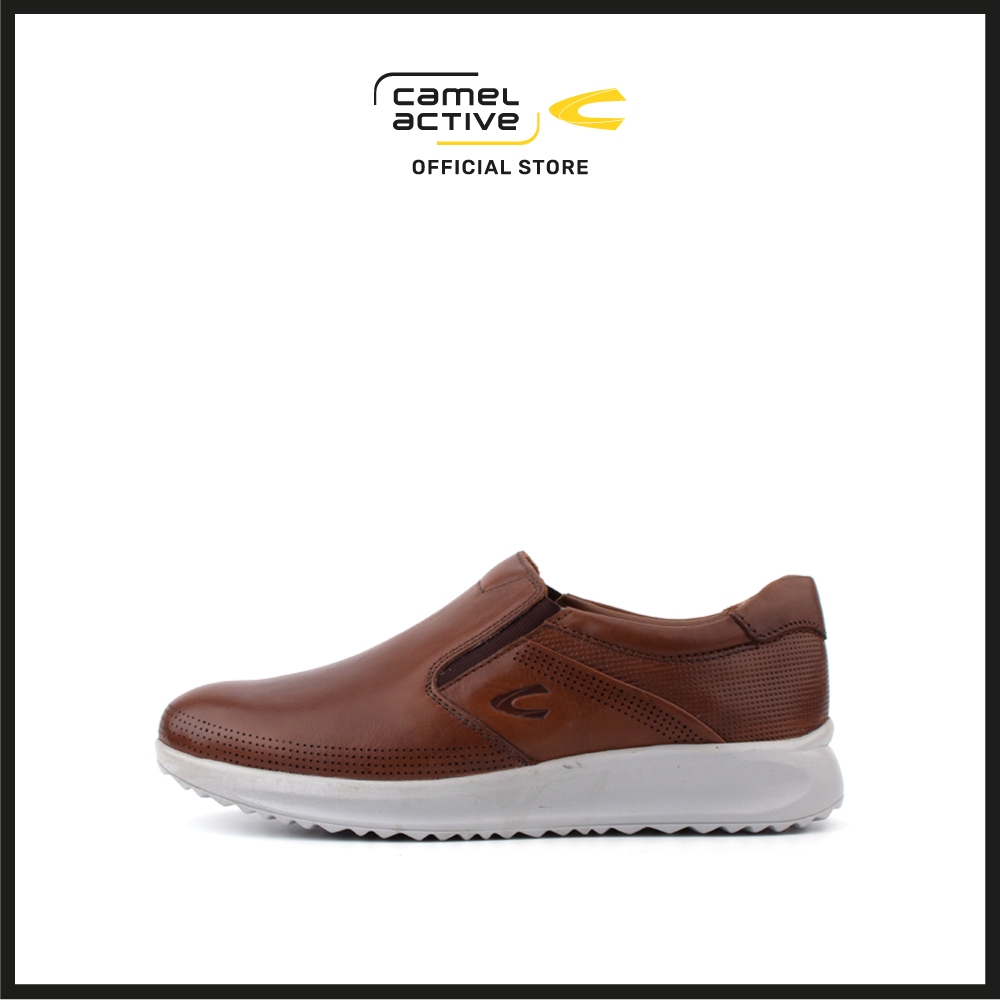 camel active FULHAM Slip On Basic Leather Men Shoes Brown 852256-AM1SV-3