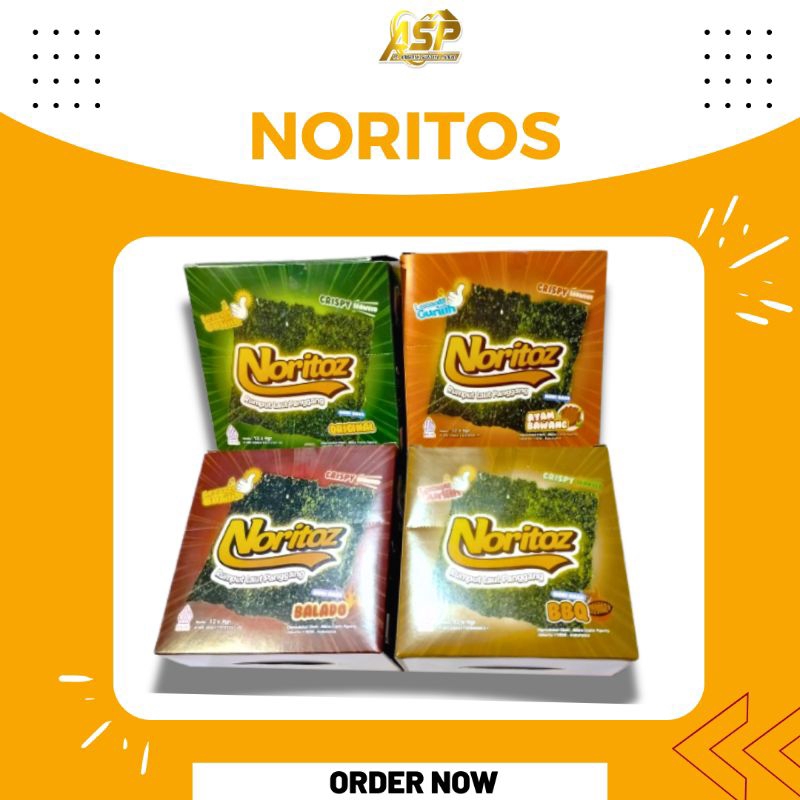 

snack noritoz nori panggang isi 12 pcs perbox