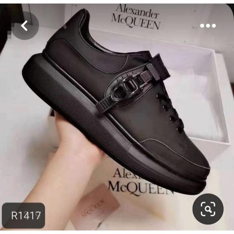 SEPATU SNEAKER PRIA ALEXANDER MCQUEEN HITAM KULIT IMPORT MIRROR QUALITY 252