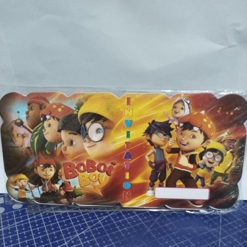 kartu undangan karakter boboi boy