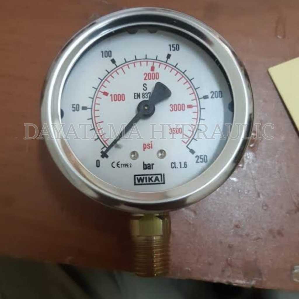 250 BAR PRESSURE GAUGE WIKA 4" INCH FULL STAINLESS - PAYUNG brand WIKA