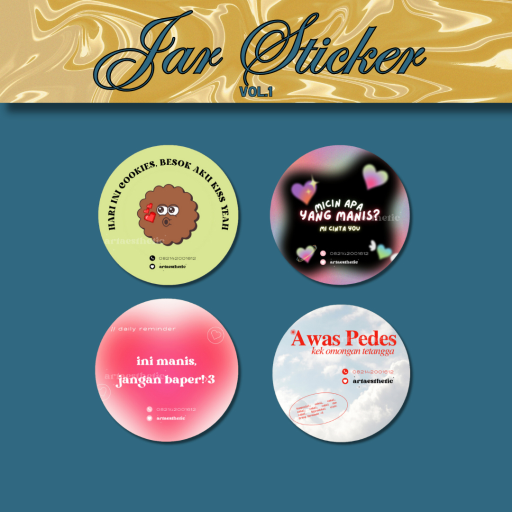 

[vol.1] Jar Sticker | Stiker Toples Lucu by artaesthetic