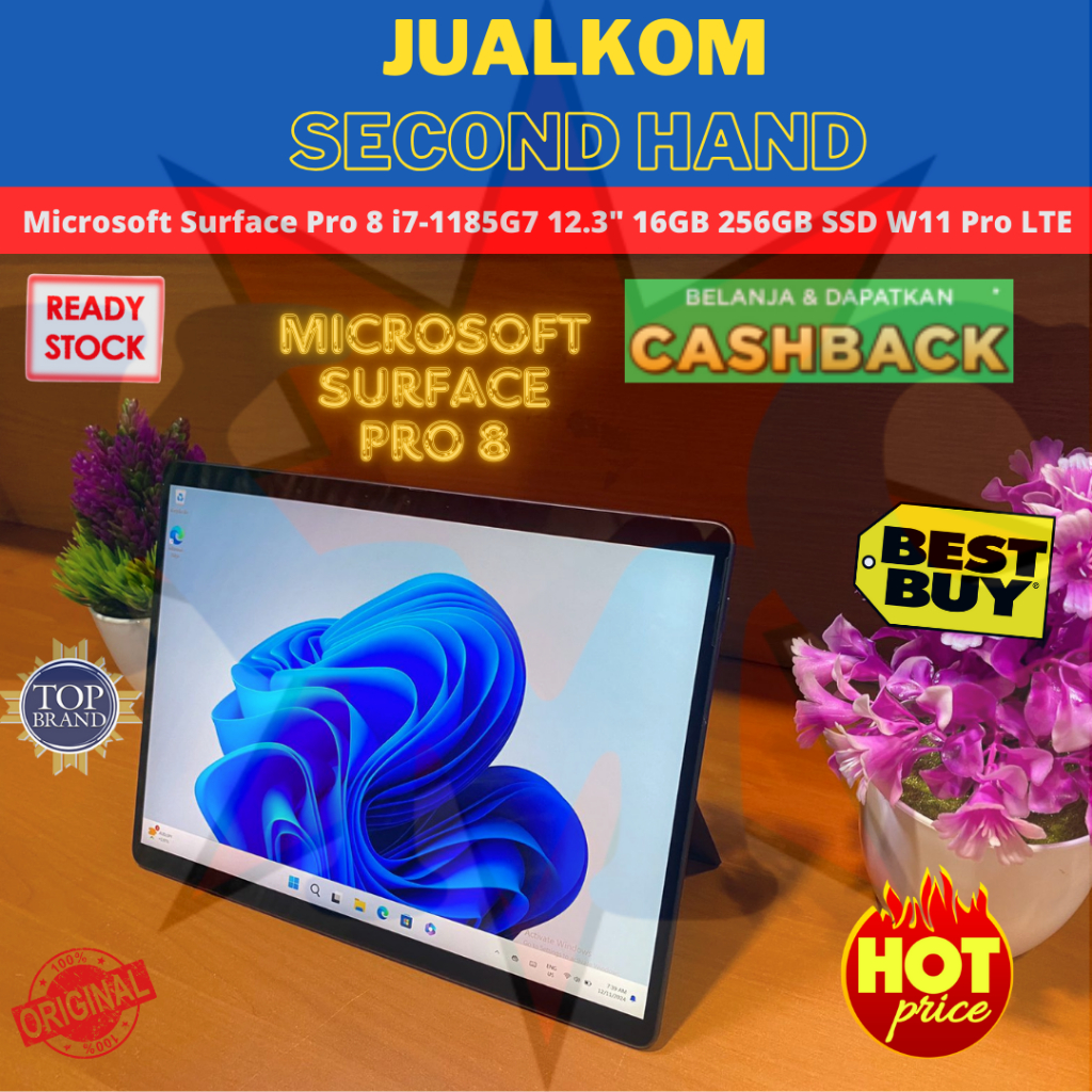 Laptop Touchscreen Laptop 2 in 1 Laptop Second Microsoft Surface Pro X 9 8 7+ Original Grade A