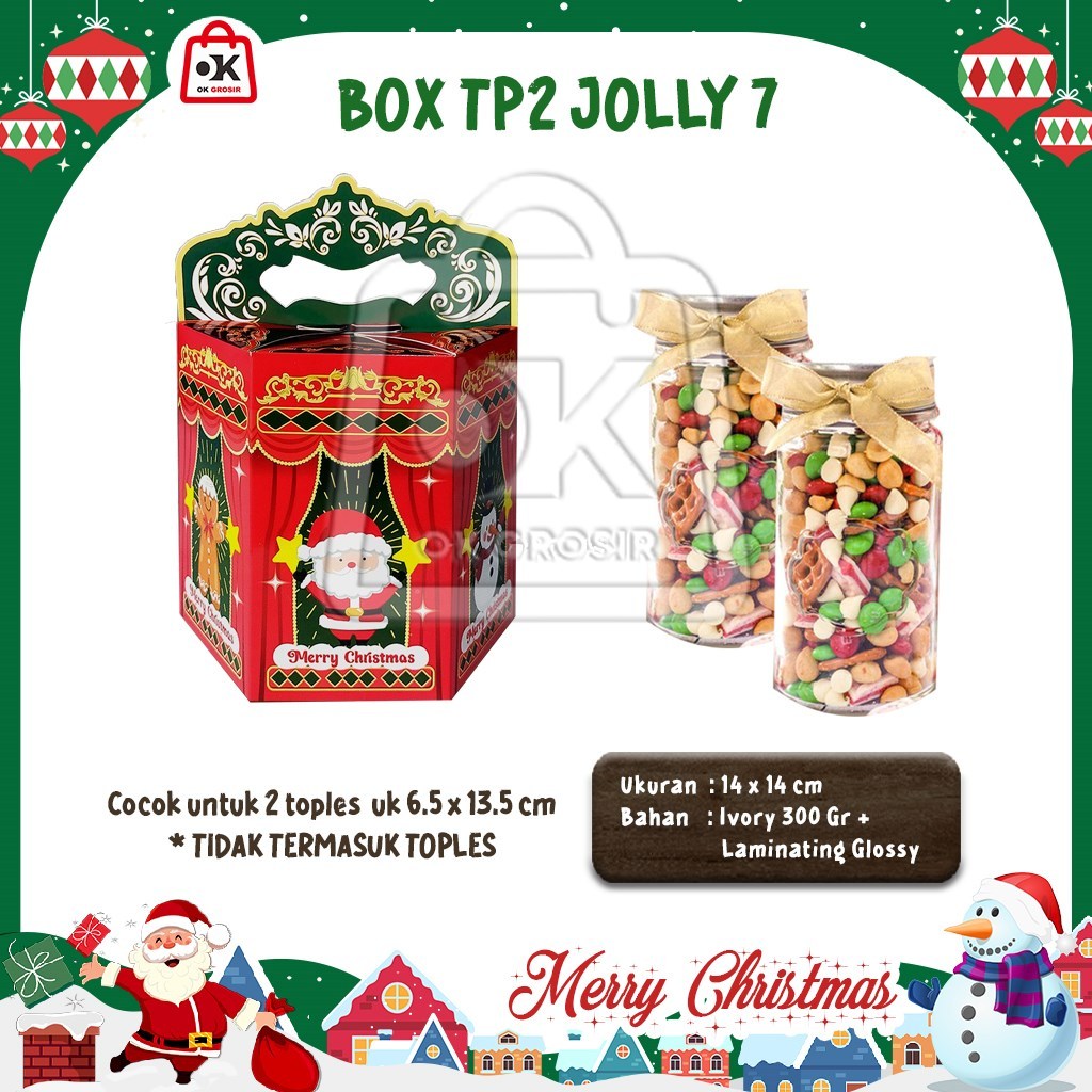 

Box Natal TP2 untuk Toples isi 2 500gr Dus Kue Natal Christmas (1 pcs)
