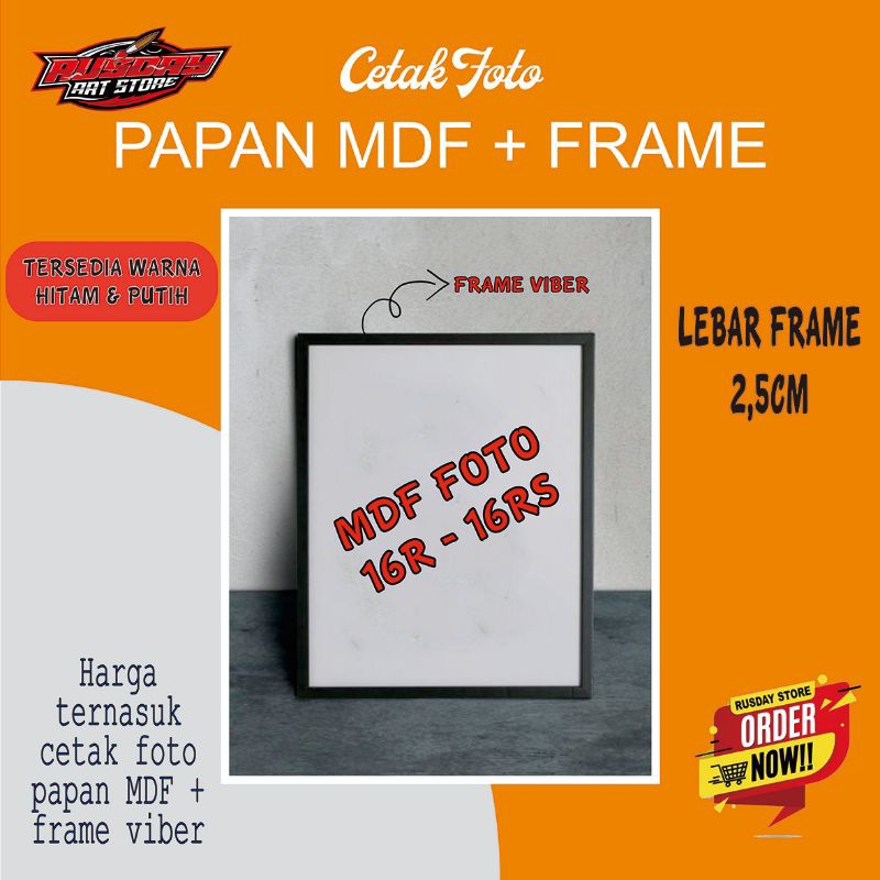 Cetak Foto Mdf + Frame Viber Ukuran 16R dan 16Rs