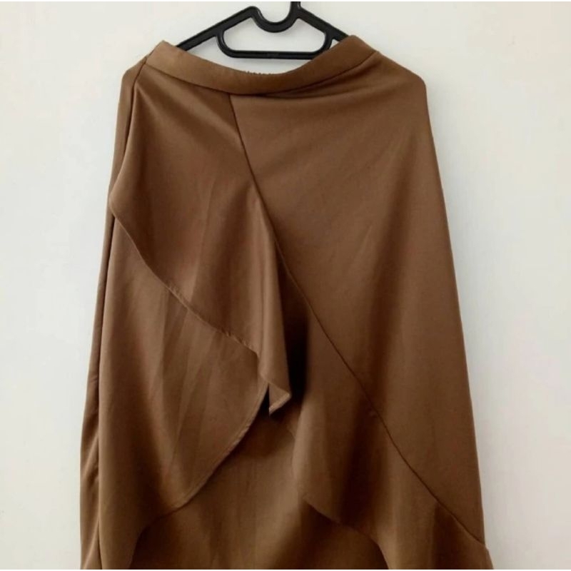 PRELOVED - Rok Panjang Wanita Belah Celah Scuba Dress Pesta Bekas