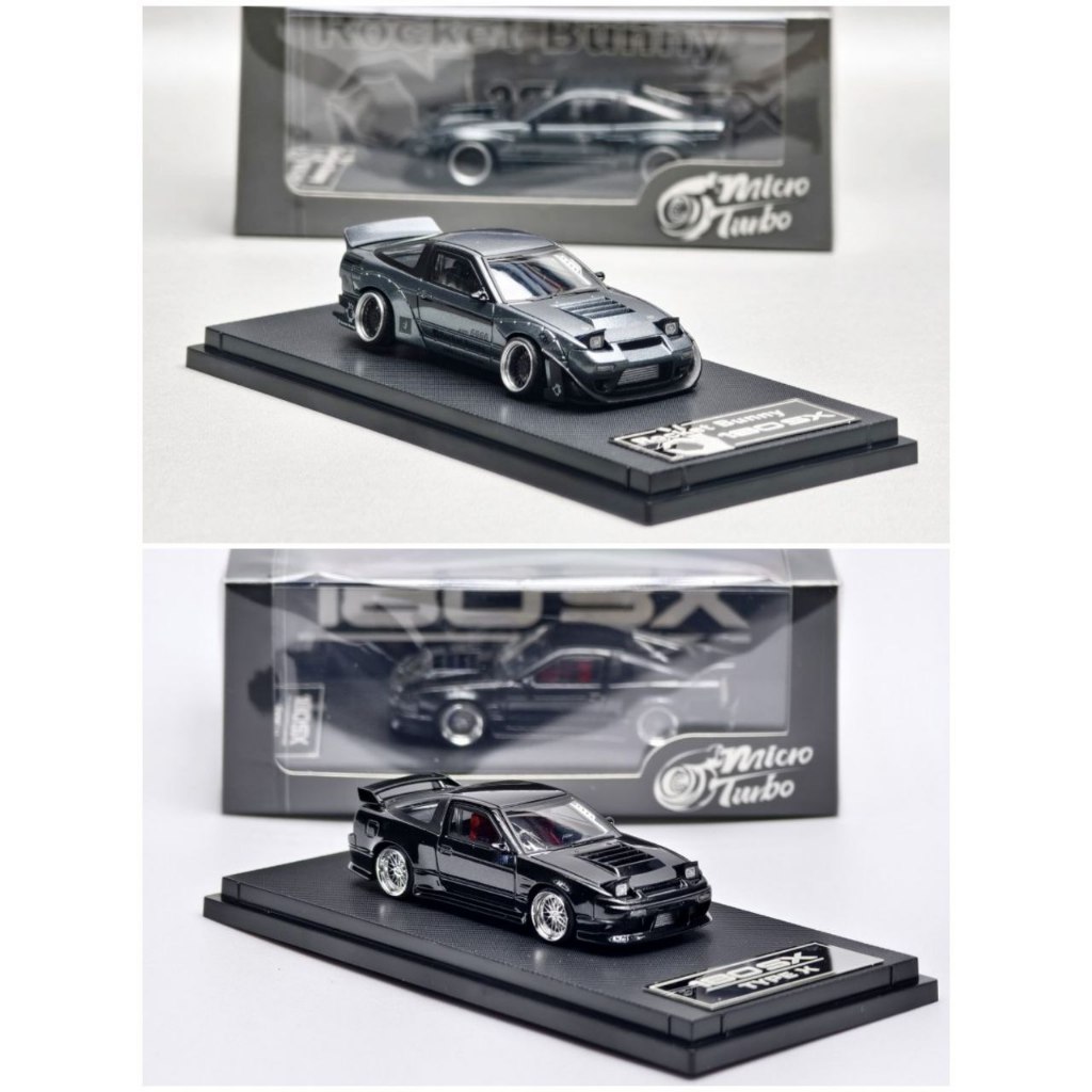 Micro Turbo Nissan 180SX Custom Type X Stance Snap On 6666 Pop Up Headlight Series Limited Edition