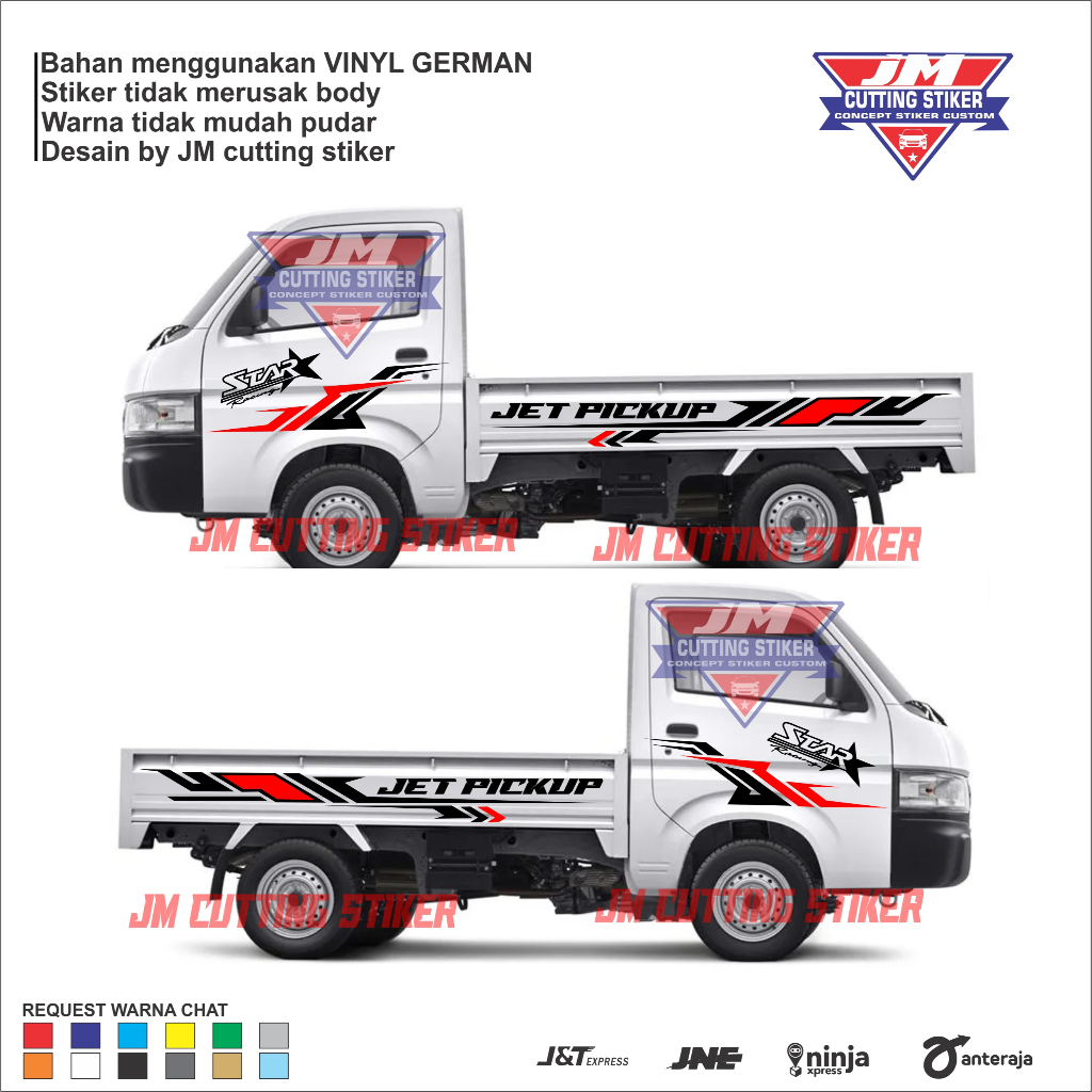 Stiker mobil pick up new carry cutting stiker jet pick up stiker pick up new carry