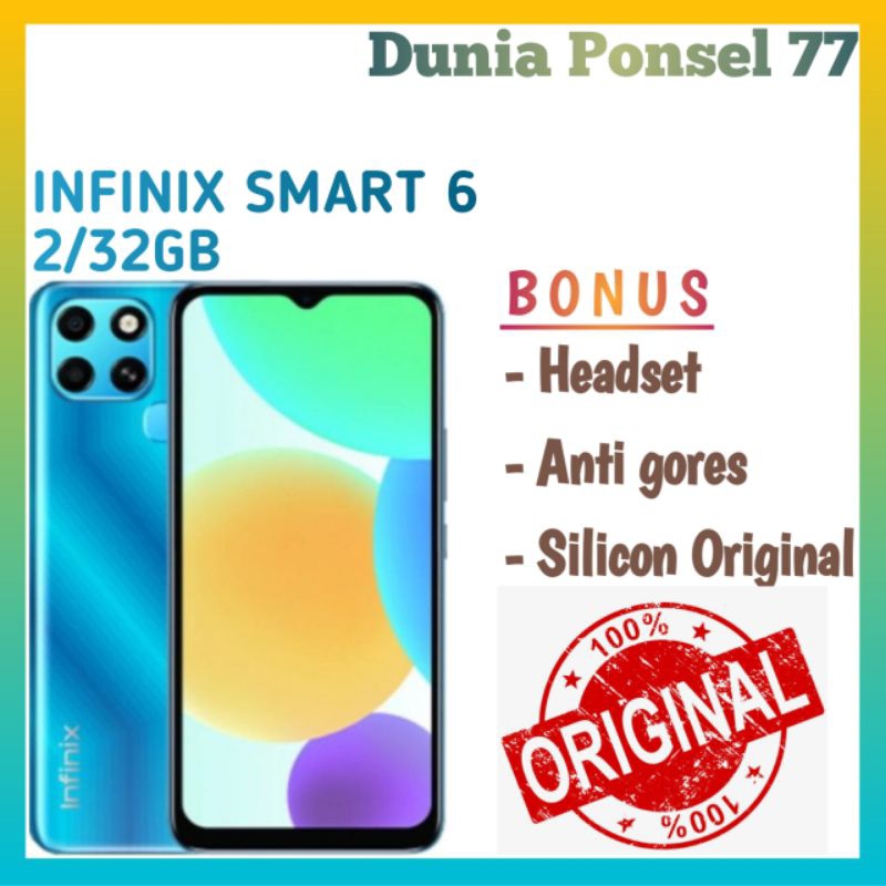 SMARTPHONE ANDROID MURAH INFINIX SMART 6 2/32GB ORIGINAL INFINIX