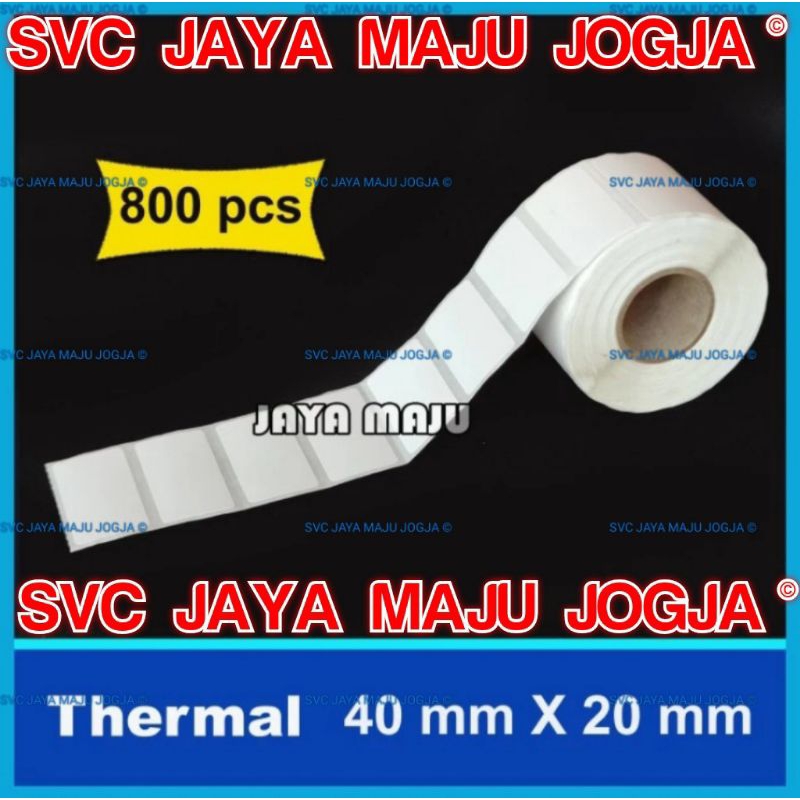

PROMO KASIR KERTAS LABEL THERMAL | TERMAL 40x20 | 40x20 | XPRINTER 800 PCS JAYA MAJU JOGJA || LABEL BARCODE TANPA RIBBON || 40X20 THERMAL TOP COAT - 1 LINE - FACE OUT - ISI 800PCS || 40 X 20 4X2CM PABRIK KONVEKSI JAKET KAOS POLO TSHIRT DISTRO
