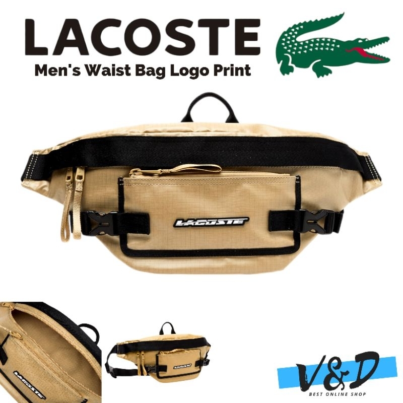 Waist Bag Lacoste Logo Print Fanny Pack Original / Tas Selempang Tas Outdoor Lacoste Original