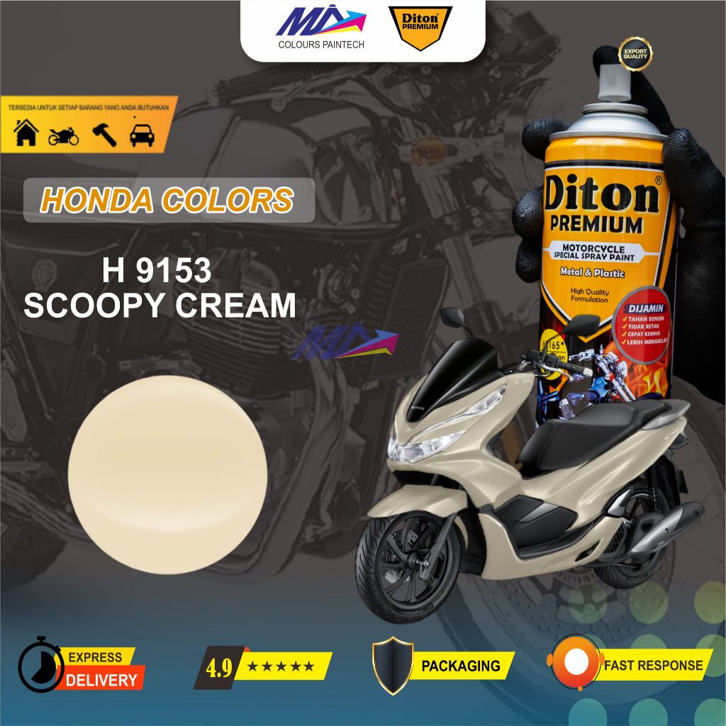 DITON PREMIUM HONDA COLOURS NO H9153 SCOPPY CREAM CAT SEMPROT PYLOX PILOK