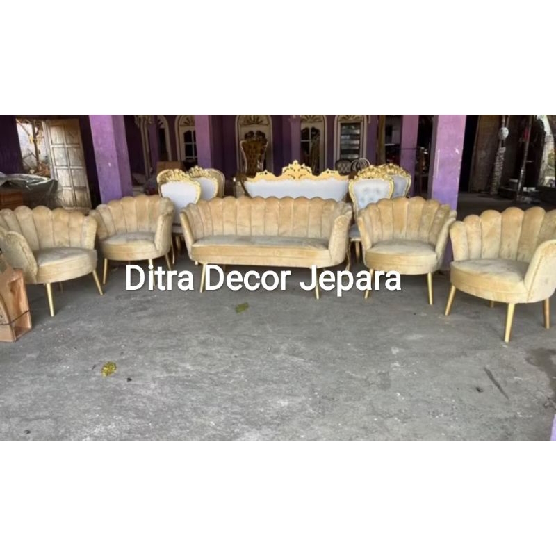 kursi manten kerang lesti / sofa manten kerang lesti / kursi pelaminan kerang lesti / sofa pelaminan