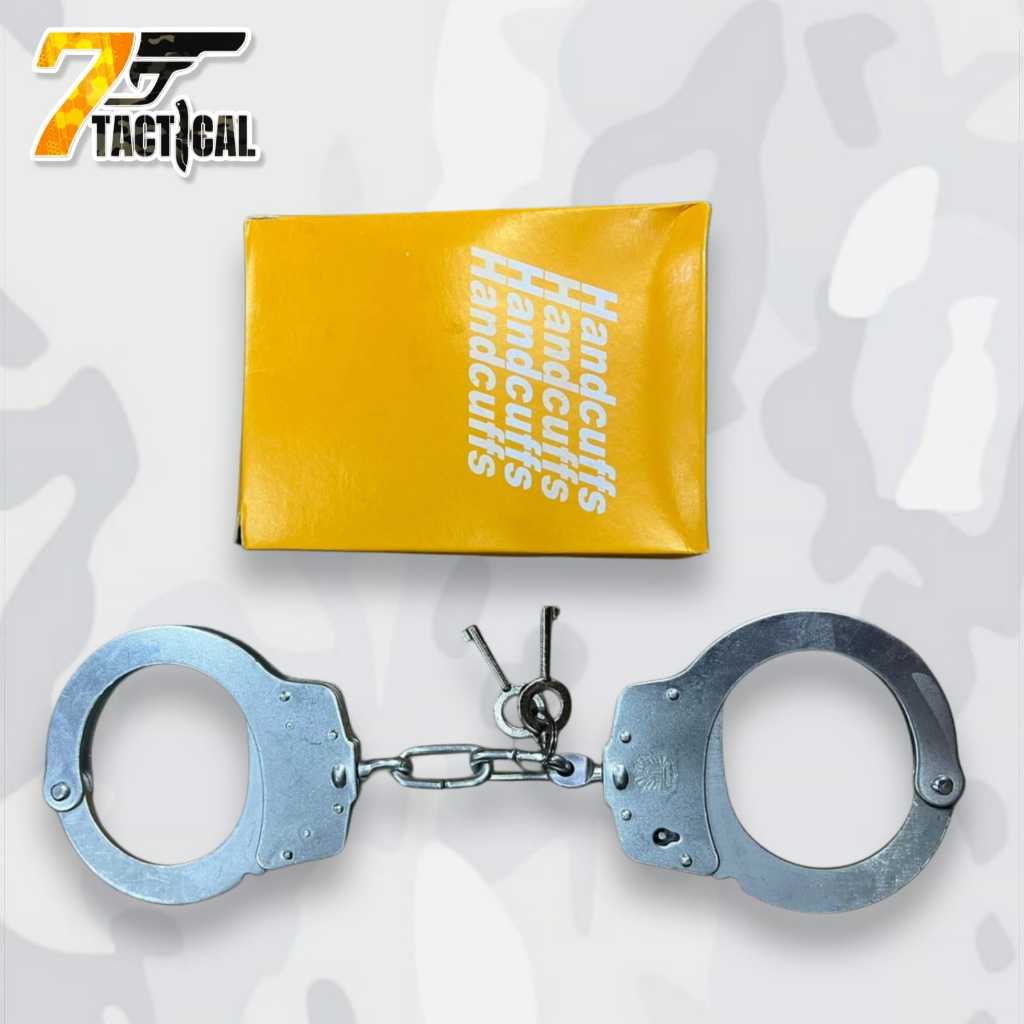 Borgol tangan besi dus kuning borgol lokal olahraga borgol tactical stainless alat pengaman tangan b