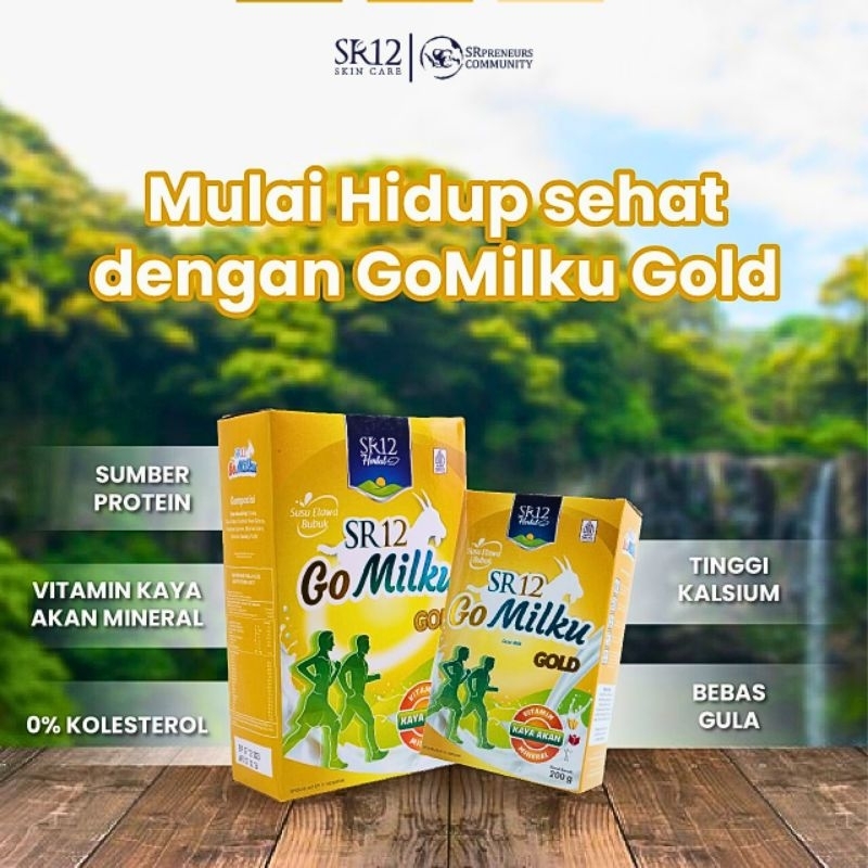 

GoMilku Gold SR12 / Susu Kambing Etawa / Susu Lansia untuk Tulang dan Sendi / Menyehatkan Lambung / Memperkuat Metabolisme Tubuh / Diabetes Jantung Struk Asam Urat Reumatik Pegal Linu