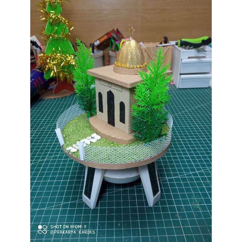masjid kardus prakarya kerajinan diorama maket p5
