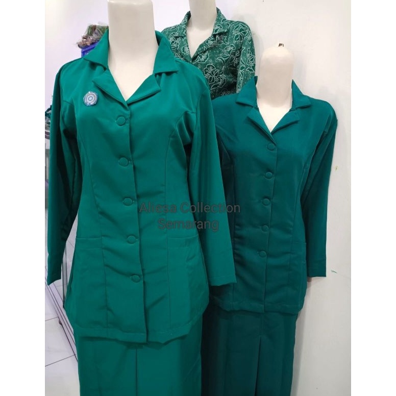 Seragam PKK hijau toska