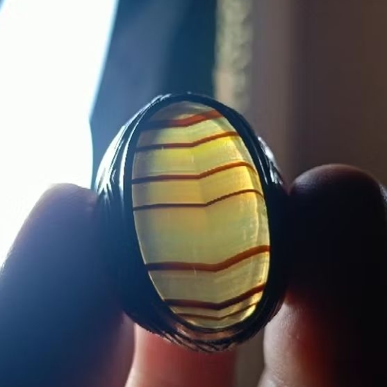 Batu Cincin Akik Yaman Junder Simetris kristal jumbo Tembus
