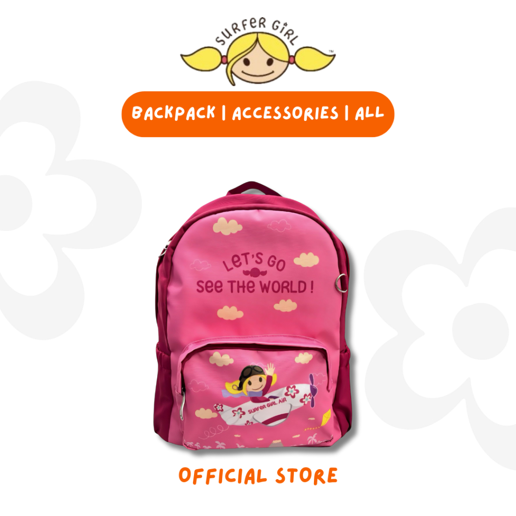 Summer Happy Flight Toddler Bagpack 243ABPK001RED | Bagpack | Tas Ransel | Tas Perempuan | Tas Anak 