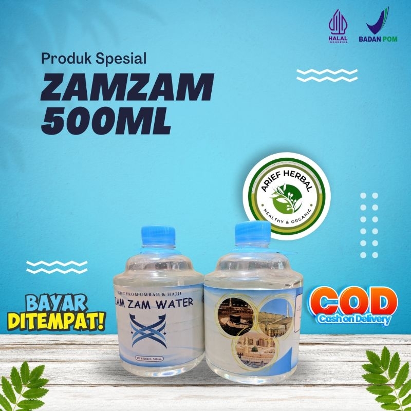 

Air Zam-Zam 500ml Asli Arab Saudi Gift From Umrah & Haji