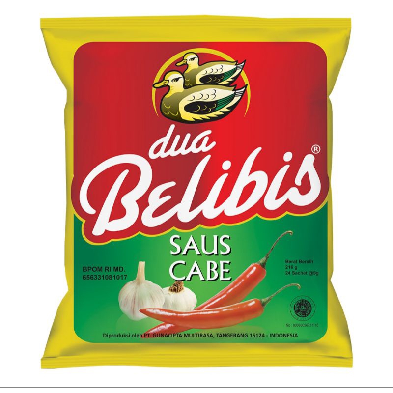 

Dua Belibis Saus Cabai Bag Sachet Bag 24 x 9 g