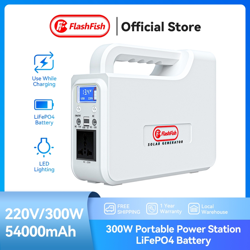 Flashfish 300W Portable Power Station Camping Power Generator Mini Genset Listrik Solar Powerbank (M