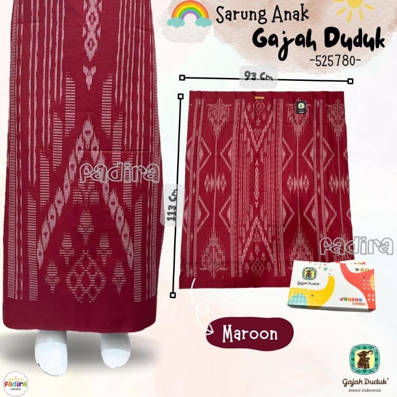 Sarung Gajah Duduk Junior/Sarung Tenun Gajah Duduk