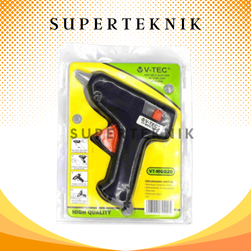 

Alat Lem Tembak Glue Gun V-Tec 20 Watt Tanpa On/Off / V-tec Glue Gun Alat Lem Tembak 20w