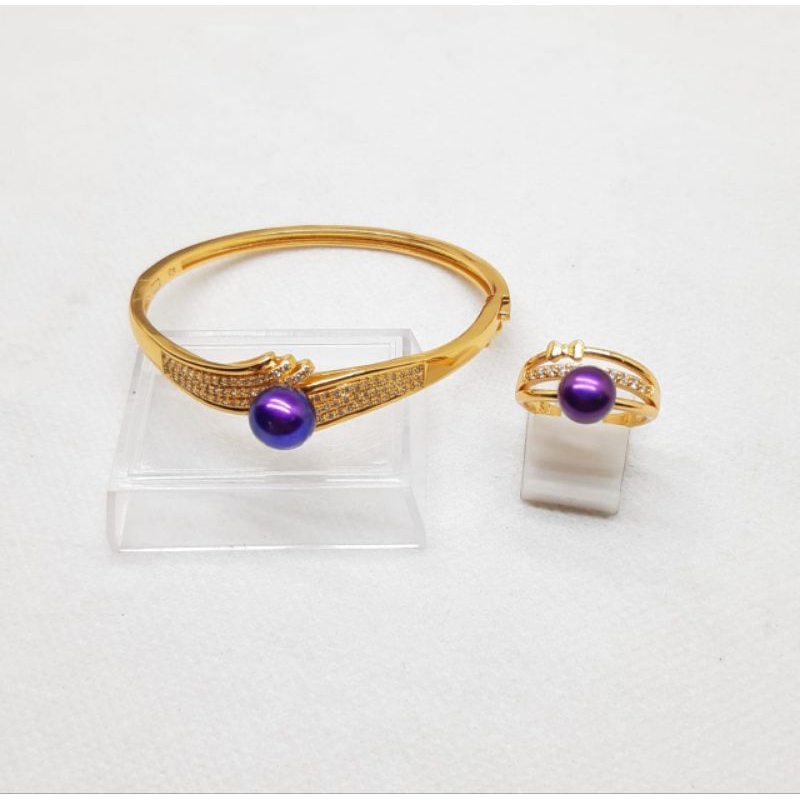 GCK6 BERSERTIFIKAT GELANG CINCIN MUTIARA AIR TAWAR LOMBOK RHODIUM GELANG CINCIN MUTIARA GELANG CINCI