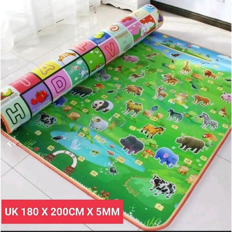 tikar spon bolak balik jumboo 200×180/karpet spon bolak balik tebal/MOTIF RANDOM