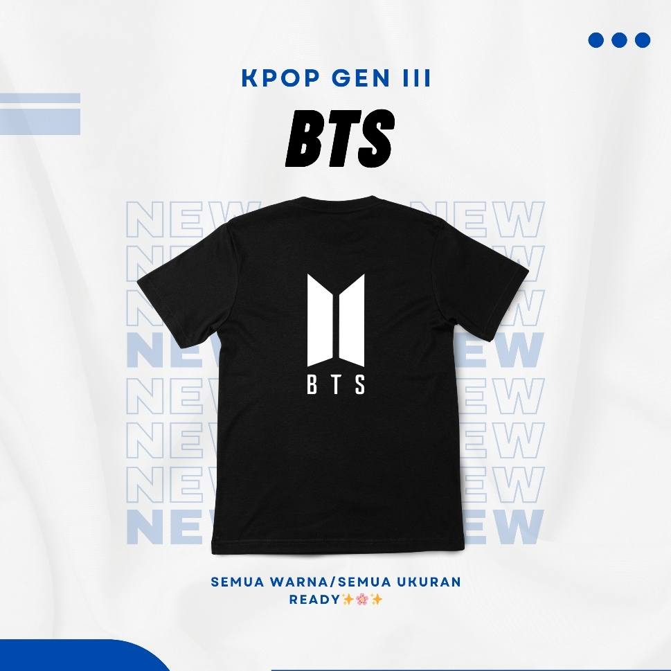Kaos Tshirt Baju Kpop LOGO BTS