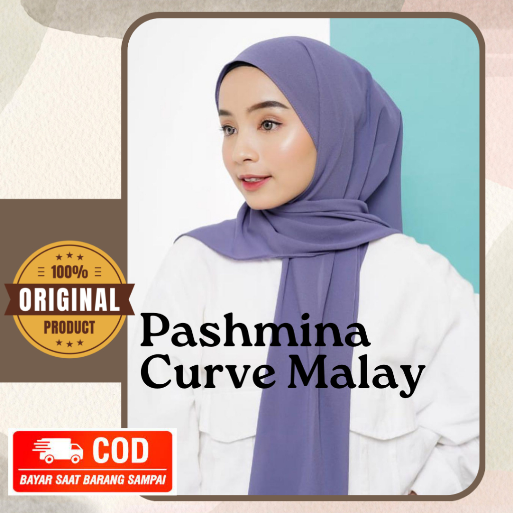 Hijab Pashmina Curve Malay